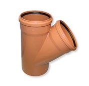 Kanalizace - kanalizační odbočka 45 stupňů s hrdlem KGEA  průchod 315mm odbočení 125mm